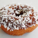 Choclate Coconut Cake Chocolate Frosted Coconut Topped Cake Donut